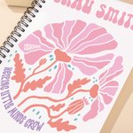 Personalisiertes Liniertes A5-Notizbuch im Boho-Aquarell-Design mit Spiralbindung und 120 Seiten Dankeschön Schulanfang Geschenk für Lehrkräfte