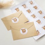 Stick The Magic Spread The Joy  - Personalized Initial Name DIY Labels Stickers Christmas Gift Decoration Party Favors