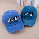 Personalized Embroidered 1-3 Pet Photos 100% Cotton Baseball Cap with Name Birthday Holiday Gift for Dog Dad Mom Pet Lover