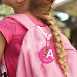 Personnalisé 3D Soccer Cartoon Character Acrylic Bag Tag with Name and Initial Back to School Birthday Gift for Boys Girls