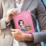 Planificador 2026 personalizado A5 con nombre y personaje de dibujo animado páginas semanales y mensuales regalo de cumpleaños para amigos