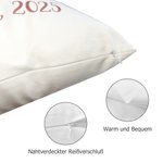 Personalisierter Weicher Kissenbezug mit Schlafendem Tier Kaninchen Bär Namen Datum und Text Haus Deko Weihnachts- und Geburtstagsgeschenk für Kinder