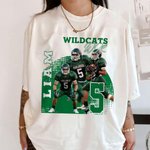 Personalized American Football Photo Collage 100% Cotton T-shirt with Name and Number Game Day Club Gift for Football Players