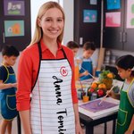 Personalized Funny Crayon Ruler Design Adjustable Apron with Text Appreciation Birthday Gift for Teacher
