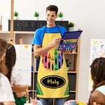 Personalized Funny Crayon Ruler Design Adjustable Apron with Text Appreciation Birthday Gift for Teacher