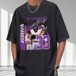 Personalized American Football Photo Collage 100% Cotton T-shirt with Name and Number Game Day Club Gift for Football Players