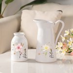 Personalized Zodiac Birth Flower Ceramic Flower Vase with Name Home Decor Birthday Housewarming Christmas Gift for Family Friends