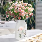 Personalized Zodiac Birth Flower Ceramic Flower Vase with Name Home Decor Birthday Housewarming Christmas Gift for Family Friends