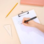 Personalised Star Pencil Pink Bow Acrylic Clipboard with Text School Supplies Back to School Appreciation Gift for Teachers