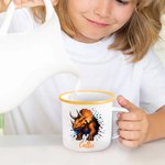 Design Your Favorite Dinosaur and Make Every Sip Special - Personalised 12 oz Name Enamel Mug