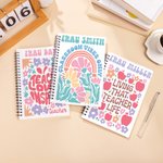 Personalisiertes Liniertes A5-Notizbuch im Boho-Aquarell-Design mit Spiralbindung und 120 Seiten Dankeschön Schulanfang Geschenk für Lehrkräfte