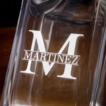 Personalisierte eingravierte Initialen Whiskey Dekanter mit Text Bar Zubehör Geburtstagsgeschenk für Whiskey-Liebhaber