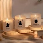 Personalised Angel Wing Silhouette LED Candle Jar with Title Name and Date Sympathy Memorial Gift for Loss of Loved One