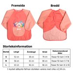 Personlig vattentät långärmad barnförkläde med gulliga djurmotiv och namn för barn matlagning målning pyssel och present