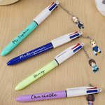 Personalised Cartoon Character Acrylic Charm 4-in-1 Pen with Name School Supply Back to School Appreciation Gift for Teachers Students Bookworms