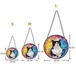 Personalisierter Sonnenfänger im Glasmalerei-Design mit Haustier-Figur Namen Fenster Balkon Dekoration Souvenir Geburtstagsgeschenk für Tierliebhaber