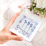 Personalised Toile De Jouy Design Birth Flower Friendship Jewellery Dish with Name  Thanksgiving Day Birthday Gift for Women