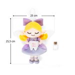 Personalisiertes Niedliches Hängendes Zahnfee Kissen mit Namen und Mini Glasflasche Schlafzimmer Deko Geburtstag Jahrestag Geschenk für Mädchen Kinder