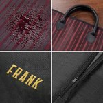 Gepersonaliseerde Draagbare Waterdichte Suittas met Lederen Handvat en Geborduurde Naam Reisbenodigdheden Verjaardag Huwelijkscadeau voor Mannen