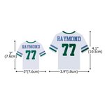 Personalized Football Jersey Bag Charm Button with Name and Number Accessory for Bogg Game Team Birthday Gift for Sports Lovers