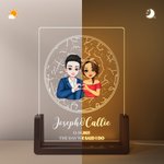 Personalisierte Hände mit Liebe Paar LED-Nachtlicht mit hölzernen Basis Home Decor Valentinstag Geschenk für Paare