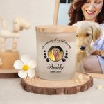 Personalised Wing Paw Print LED Candle Jar with Title Name and Date Memorial Condolence Sympathy Pet Loss Gift for Pet Owners