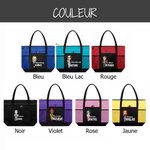 Sac à Épaule de Grande Capacité Personnalisé avec Personnage Cartoon Nom et Profession Accessoire avec Poches en Maille Cadeau pour Enseignant