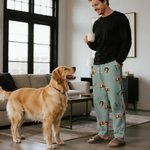 Personalized Face Photo Striped Pajama Pants with Name and pocket Daily Use Party Birthday Gift for Family Pet Owners