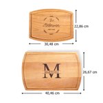 Personalisiertes Schneidebrett Brotzeitbrett mit Eingraviertem Namen Datum und Saftrille Einweihungsparty Hochzeit Geschenk für Familie