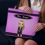 Personalizzato matita pastello cartone animato insegnante grande capacità Tote Bag con nome Teacher's Day Back to School regalo di apprezzamento per l'insegnante