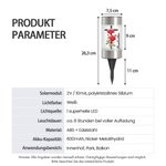 Personalisiertes Solarlicht Garten-Licht im Geburtsblumen- und Kreuz-Design mit Namen Garten Dekoration Taufe Geburtstag Geschenk für Damen Christen