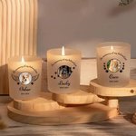 Personalised Wing Paw Print LED Candle Jar with Title Name and Date Memorial Condolence Sympathy Pet Loss Gift for Pet Owners