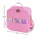 Personalisierte Isolierte Lunchtasche mit Namen Schulanfang Geschenk für Kinder Mädchen