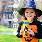 Gepersonaliseerde Cartoon Karakter Heks Vampier Pompoen Naam 12 oz Kid geïsoleerde waterfles met handvat en siliconen rietje Halloween Gift voor kinderen
