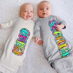 Personalisierte Paisley Doodle Letter 100% Baumwolle weiches Baby Kleid mit Namen Baby Dusche Geburtstag Geschenk für Baby Kleinkind