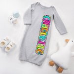 Personalisierte Paisley Doodle Letter 100% Baumwolle weiches Baby Kleid mit Namen Baby Dusche Geburtstag Geschenk für Baby Kleinkind