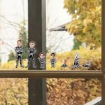 Personalised Skeleton 1-7 Face Photos Waterproof Stickers New Car Halloween Gift for Family Friends Car Owners