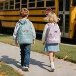 Personalisierter Mehrfarbiger Tiermuster Kinder Rucksack mit Namen Mehreren Fächern Schulanfang Geburtstag Geschenk für Jungen Mädchen Tierliebhaber