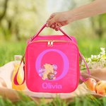 Personalized Classic Winnie the Pooh Insulated Lunch Bag with Initial and Name Back to School Picnic Birthday Gift for Kids
