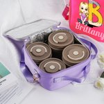 Personalized Cartoon Character Apple Pencil Initial Insulated Lunch Bag with Name Back to School Picnic Birthday Gift for Kids