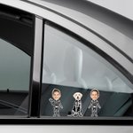Personalised Skeleton 1-7 Face Photos Waterproof Stickers New Car Halloween Gift for Family Friends Car Owners