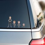 Personalised Skeleton 1-7 Face Photos Waterproof Stickers New Car Halloween Gift for Family Friends Car Owners