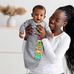 Personalisierte Paisley Doodle Letter 100% Baumwolle weiches Baby Kleid mit Namen Baby Dusche Geburtstag Geschenk für Baby Kleinkind