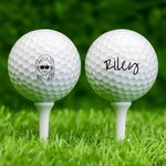 Personalized Comic Style Character  Golf Ball with Name Training Competition Birthday Gift for Golf Player