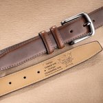 Personalized I Liked You Holding Hands Men's Casual Buckle Leather Belt with Engraved Name Birthday Valentine's Day Gift for Husband Boyfriend