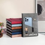 Personalized Cartoon Teacher Name Subject PU Leather A5 Notebook with Storage Pocket and Lined Pages Teacher's Day Appreciation Gift for Teacher