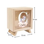 Gepersonaliseerde Schattige Houten Bosdieren Spaarpot met Naam en Initiaal Verjaardags Kinderdag Cadeau Bureau Decoratie voor Jongens Meisjes