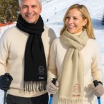 Henkilökohtainen kirjailtu valokuva muotokuva huivi nimi ja Tupsu pehmeä lämmin talvi asuste vuosipäivä syntymäpäivä joululahja perheelle ystävät