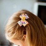 Personalized Pencil Composition Book Design Hair Bow Clip with Name and Card Hair Accessory Back to School First Day of Kindergarten Gift for Girls