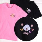 Personalized Embroidered Pet Photo T-shirt Sweatshirt Hoodie with Name Daily Wear Birthday Pet Memorial Gift for Pet Lover Owner